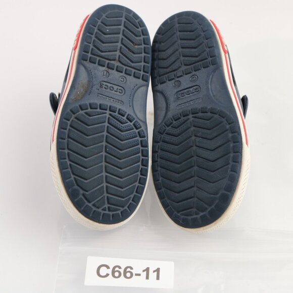 CROCS Boys Crocband II Sandal Size C 11 Big Kid 5y+ Navy Blue Adjustable Strap - Picture 9 of 11